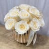 17 Ivory natural preserved roses that last more than 2 years. An