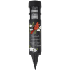 Black memorial solar light with a cardinal and white flowers