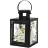 Black memorial lantern with angel text and dove artwork