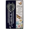 Memorial wind chime with butterfly and floral design in a gift box