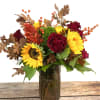 Rich Fall tones in a keepsake vase. Great as party accent piece