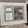 Framed memorial keepsake with a poem and landscape print