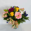Bright colored mixed flowers