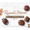 Box of Russell Stover milk chocolate assortment with a ribbon graphic