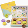 This thoughtful gift box features 6 flower-shaped chocolates in a premium envelope-style