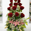 A Beautiful duet of our Dozen Long Stem Red Roses and elegant