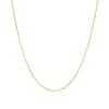 Gold chain necklace on a white background