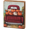 Fall decorative box sign suitable for indoor decor.