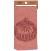 Kitchen Towel with embossed pumpkin pattern, suitable for Fall or Thanksgiving.