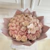 Signature hand-tied rose bouquet 
50 Pink Roses 
Orchids 

*This bouquet does not