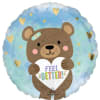 Round bear-shaped balloon with "Feel Better!" text
