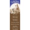 Tall bookmark with illustrated coyotes under a full moon and the title Advice from a Coyote