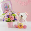 Welcome that new baby girl with love with this cute 3 in