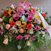 Large mixed flower spray with pink lilies and gerbera daisies