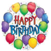 Happy Birthday balloon graphic with colorful balloons