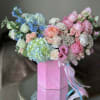 Mixed Flowers in a hat box