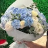 Hydrangea, Lisianthus, Roses, Carnations and Eucalyptus&amp;nbsp;