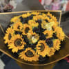 Sunflowers  bouquet is a sunny and bright flower bouquet with black