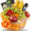 Filled with an abundant selection of fresh fruit and gourmet foods, this