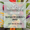 Tropical mixed bouquet with lilies and bright seasonal flowers