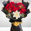 A stunning 2 dozen red roses shaped bouquet, perfect way to ask