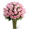 Picture-perfect soft pink roses make a beautiful gift for the lovely lady