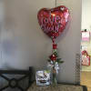 As shown w/ roses, silver heart charm, hershey kisses share bag &amp;