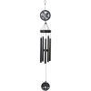 Black memorial wind chime with a hummingbird and "In Loving Memory" plaque