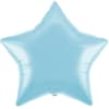 Light blue star-shaped foil balloon on a white background