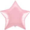 Pink star-shaped foil balloon on a white background