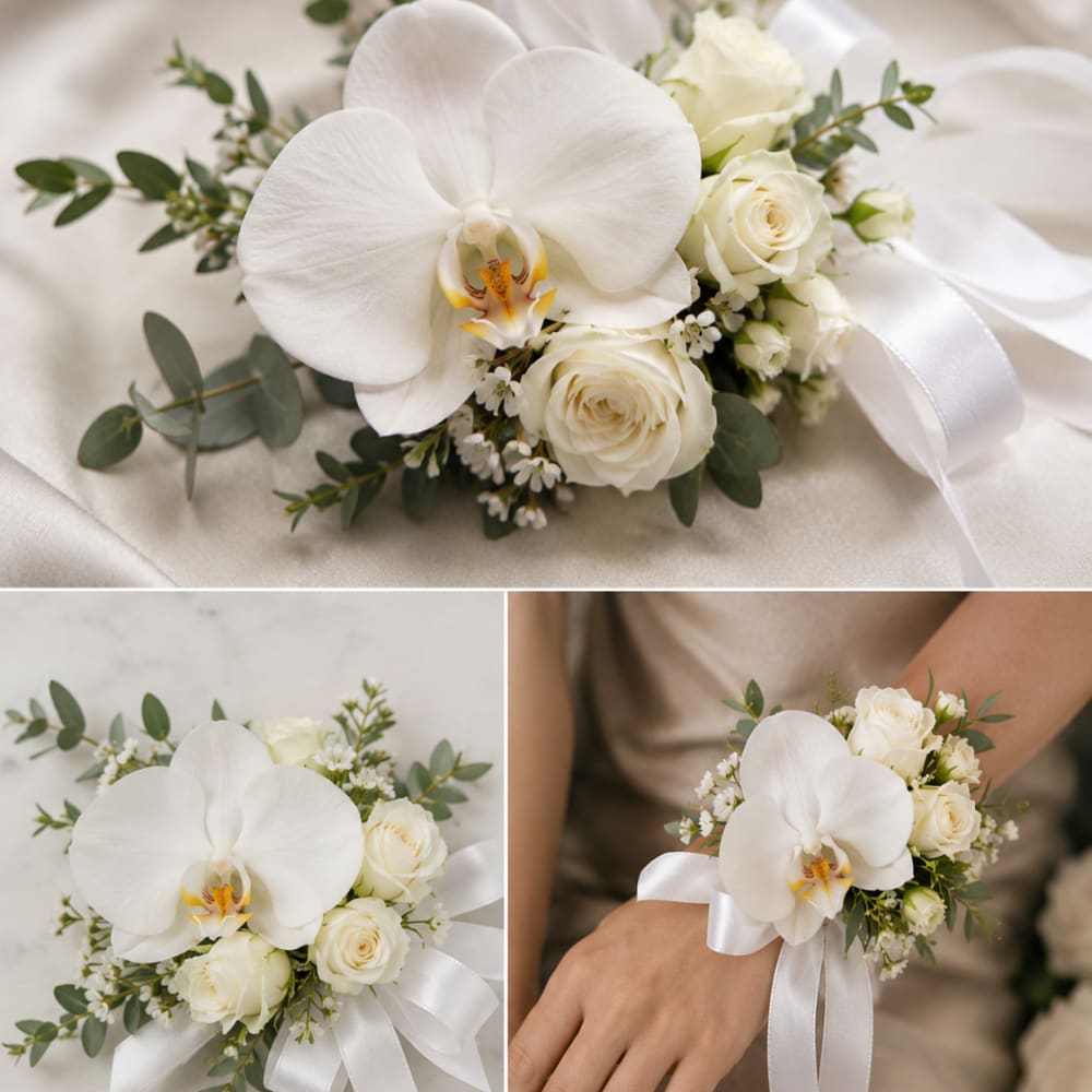 Luxury wrist Cartage(select the color and flowers)