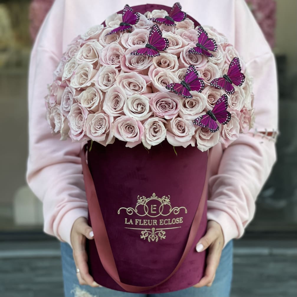Burgundy with Butterflies