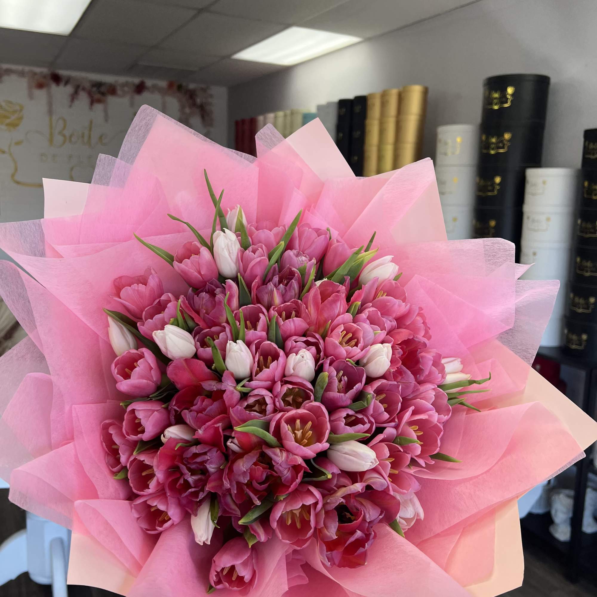 Our Springtime Romance bouquet is the sweetest way to say "I'm thinking
