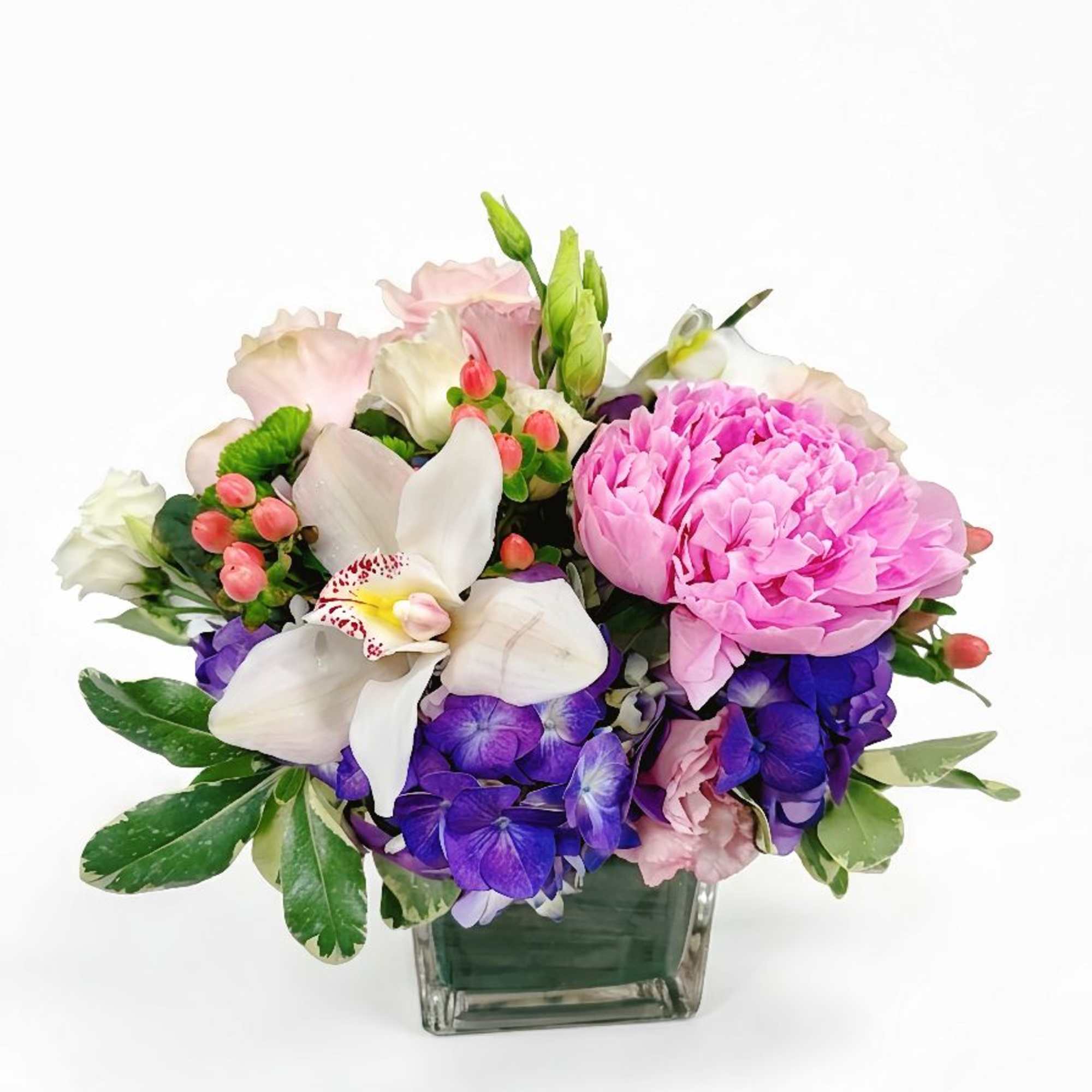 A premium and artistic all-around floral arrangement designed to showcase unique luxury, photo 2 of 2