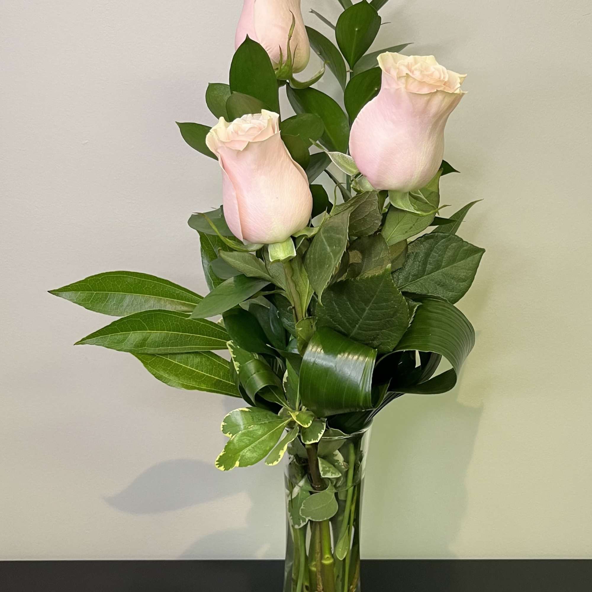 A simple declaration of love with a bud vase of a pink