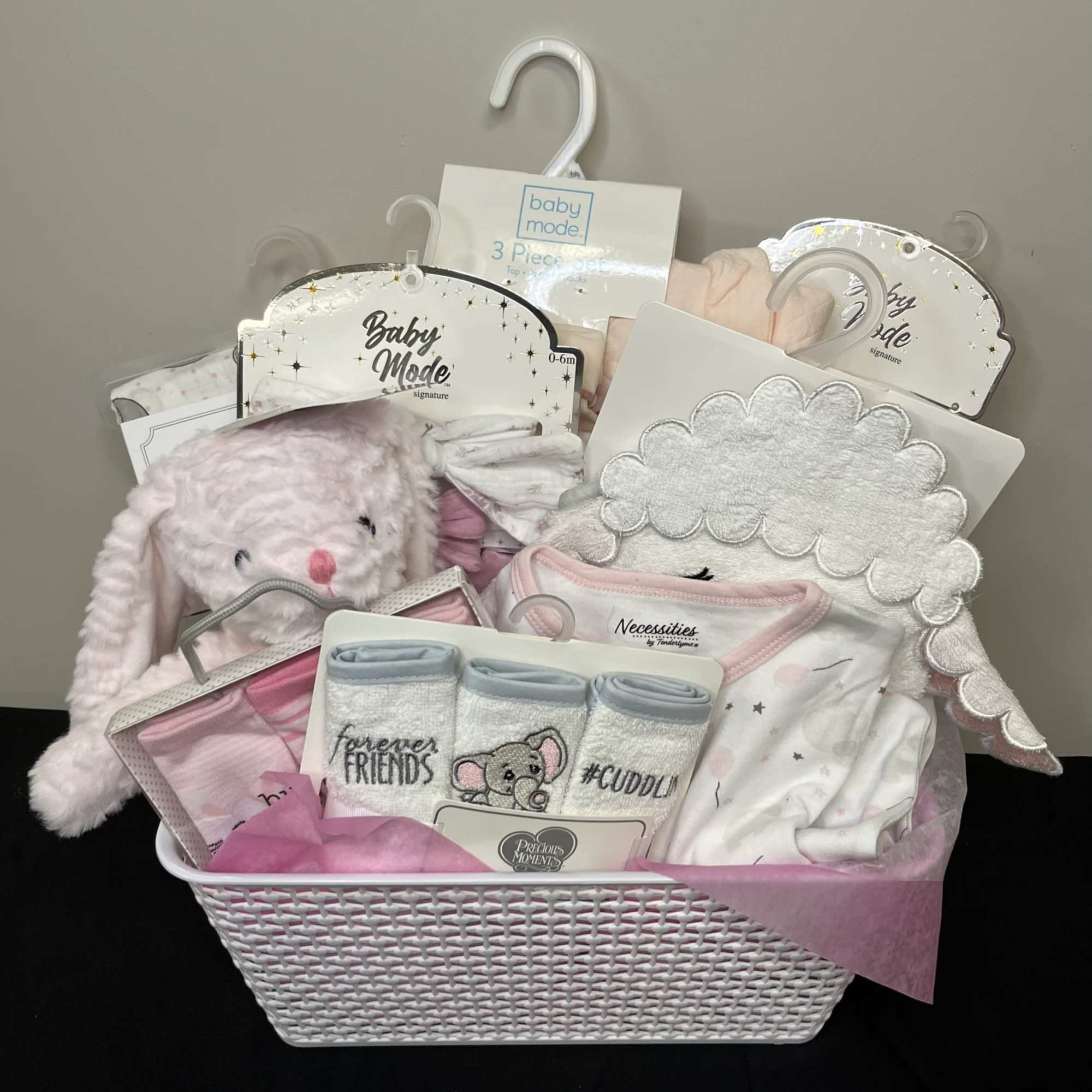 Baby love in spades with this adorable gift basket.  Available to