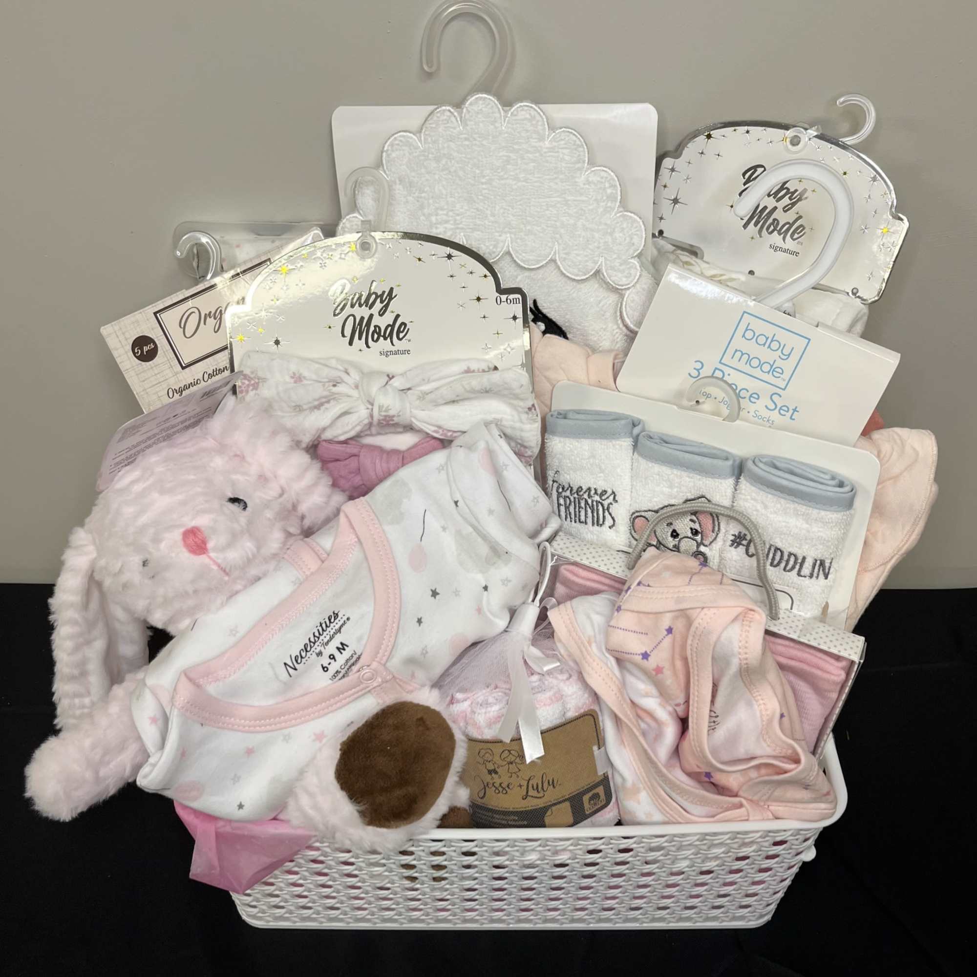 Baby love in spades with this adorable gift basket.  Available to