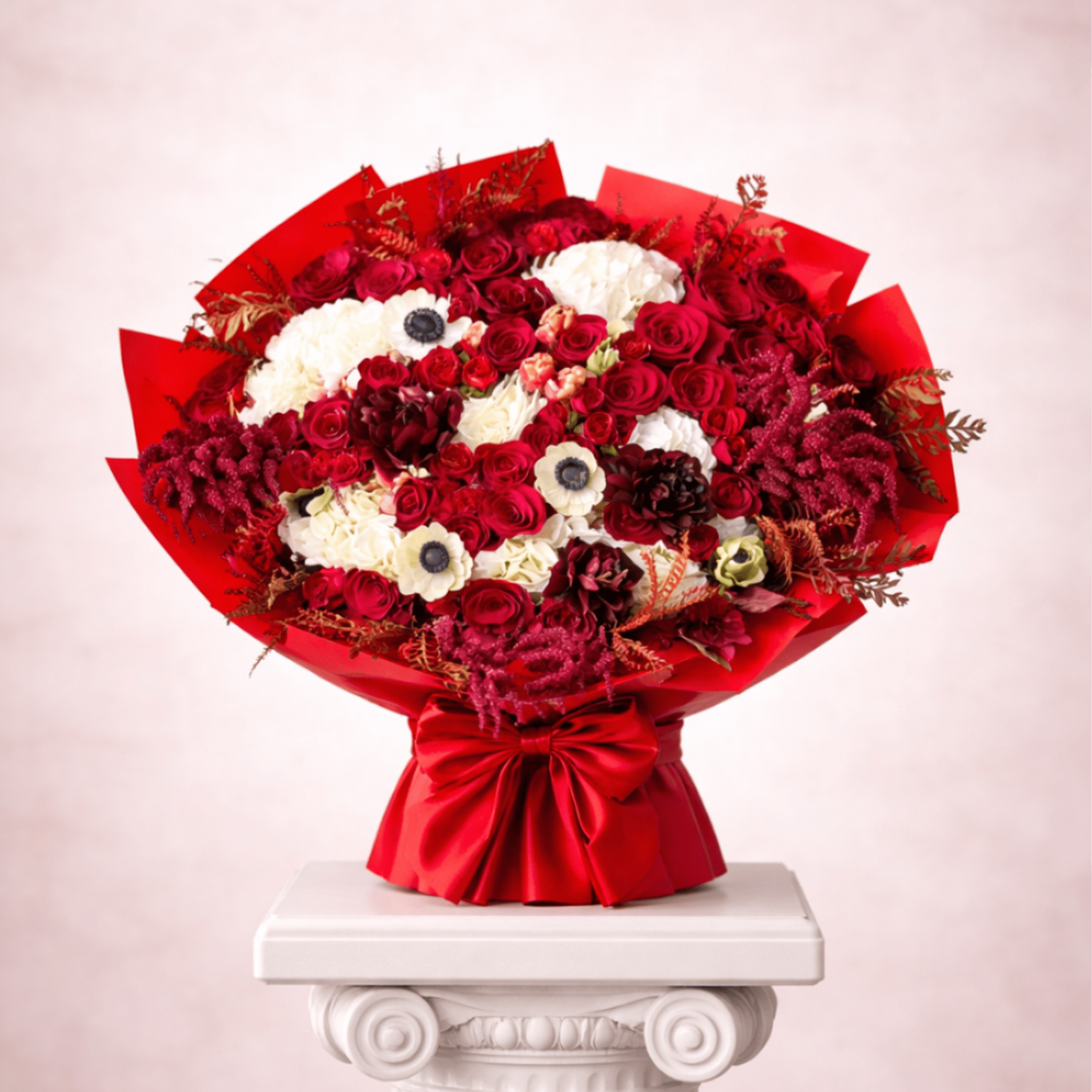 Brighten any space with our Elegant Flower Bouquet! Bursting with vibrant blooms