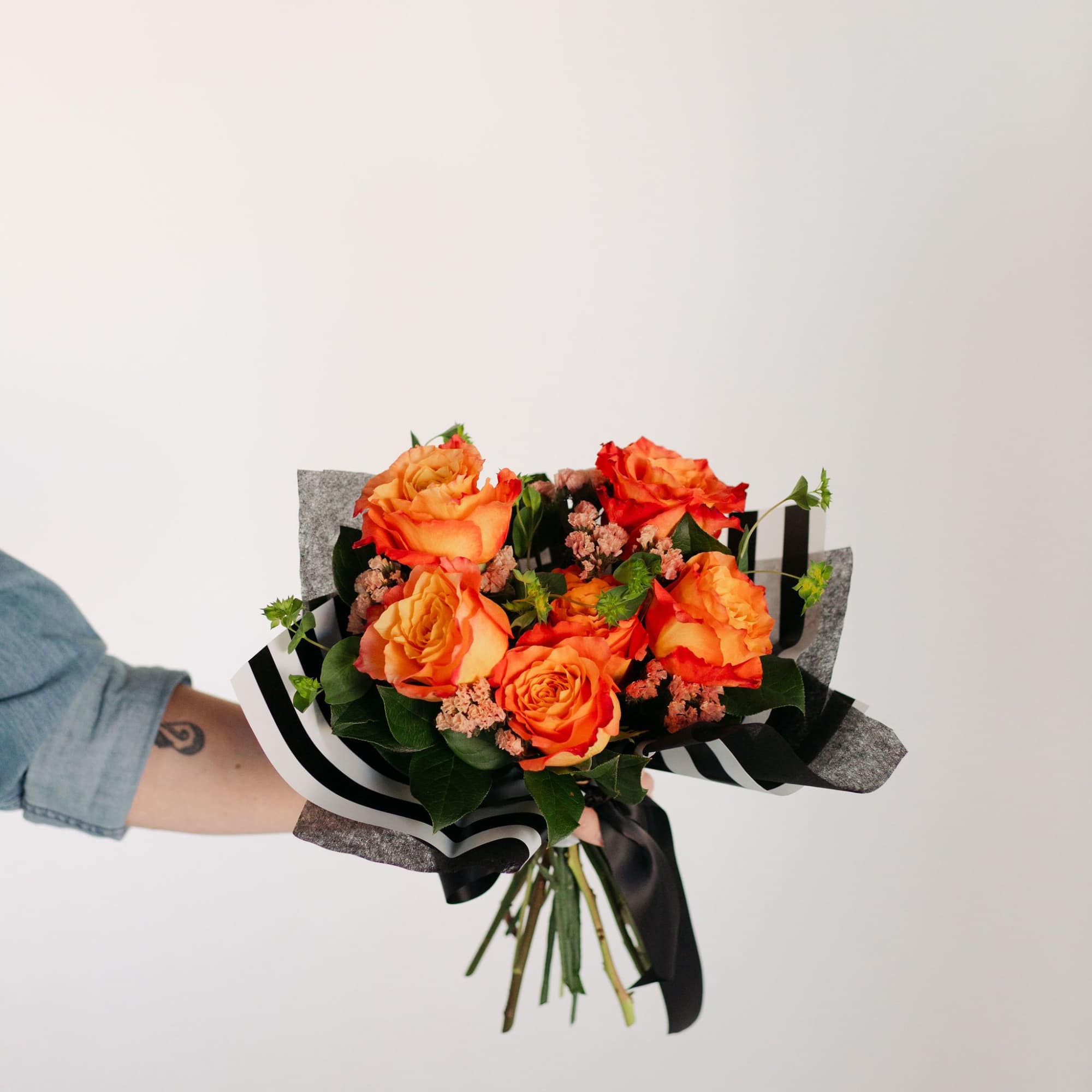 A fiery, summer sunset, but if it were a hand-tied arrangement of