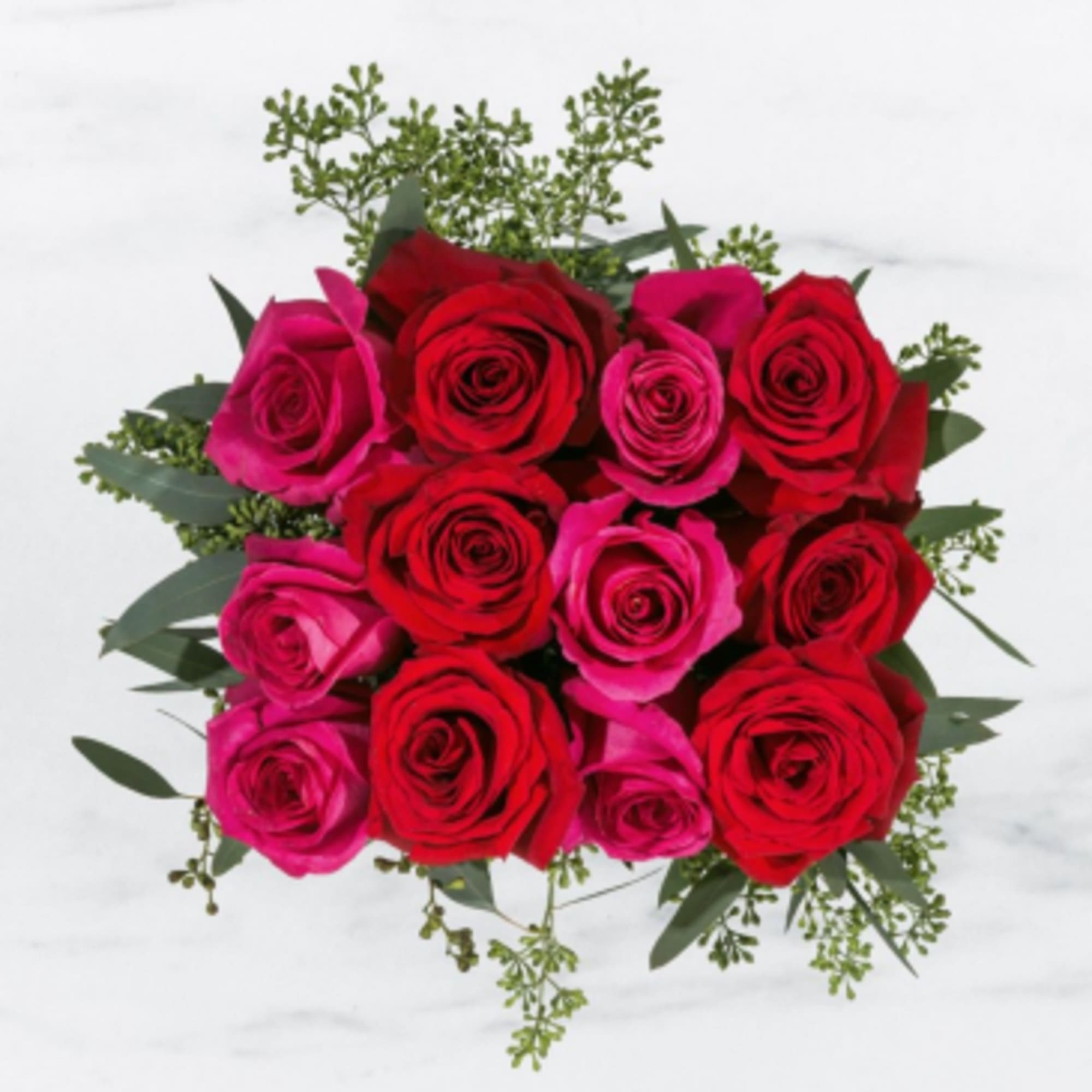 This rose combination is flirty, yet romantic. Sparks Fly by BloomNation&trade; the, photo 2 of 2
