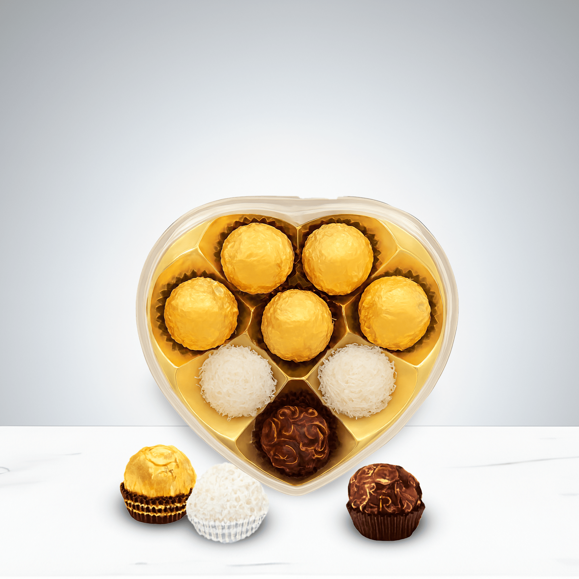 Gia's Cholocate Gift Box offers a luxurious mix of hazelnut, dark chocolate