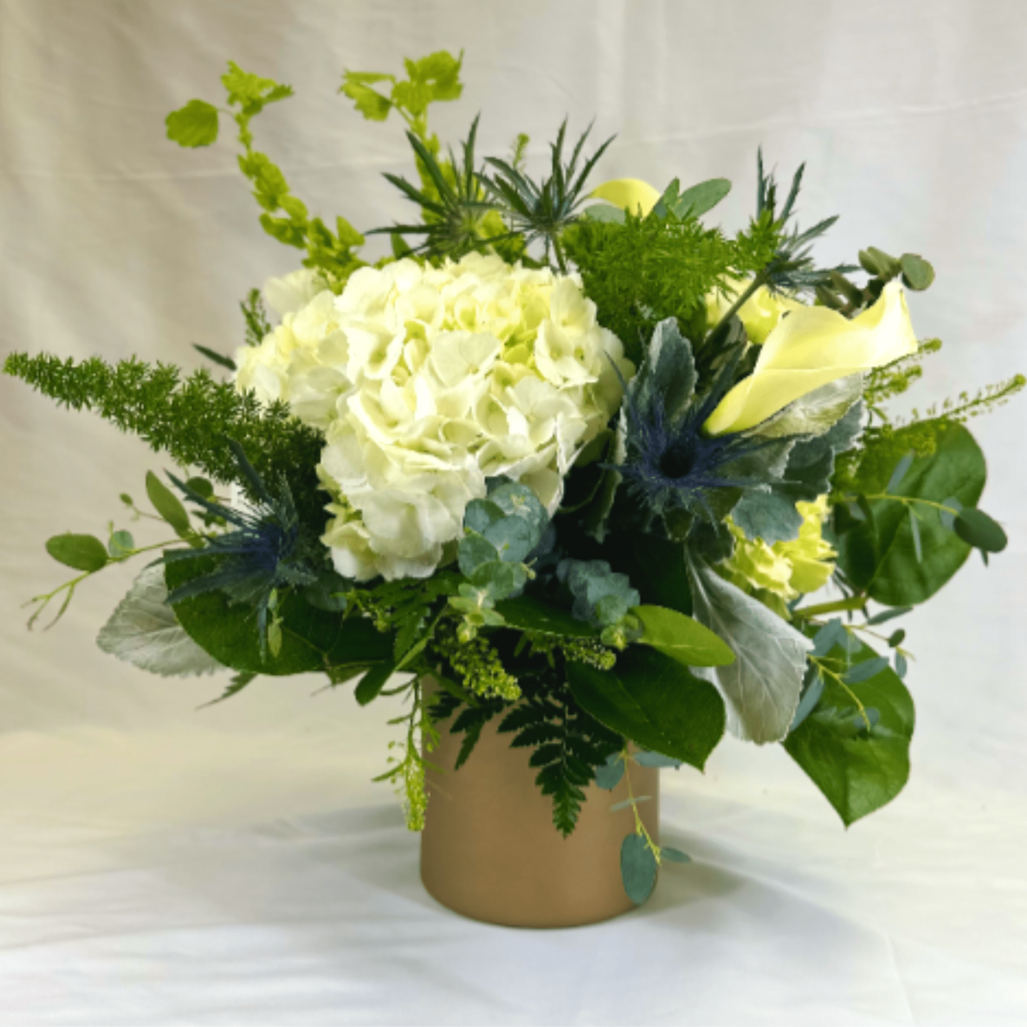 This Delightful Leary's Flowers original design is magical in shades of cream