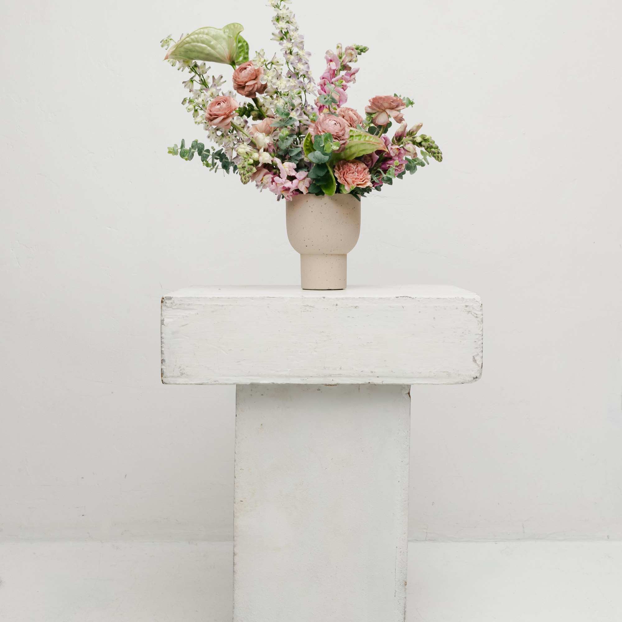 Discover the elegance of our Artful Mauve and Green Flower Arrangement, an, photo 3 of 4
