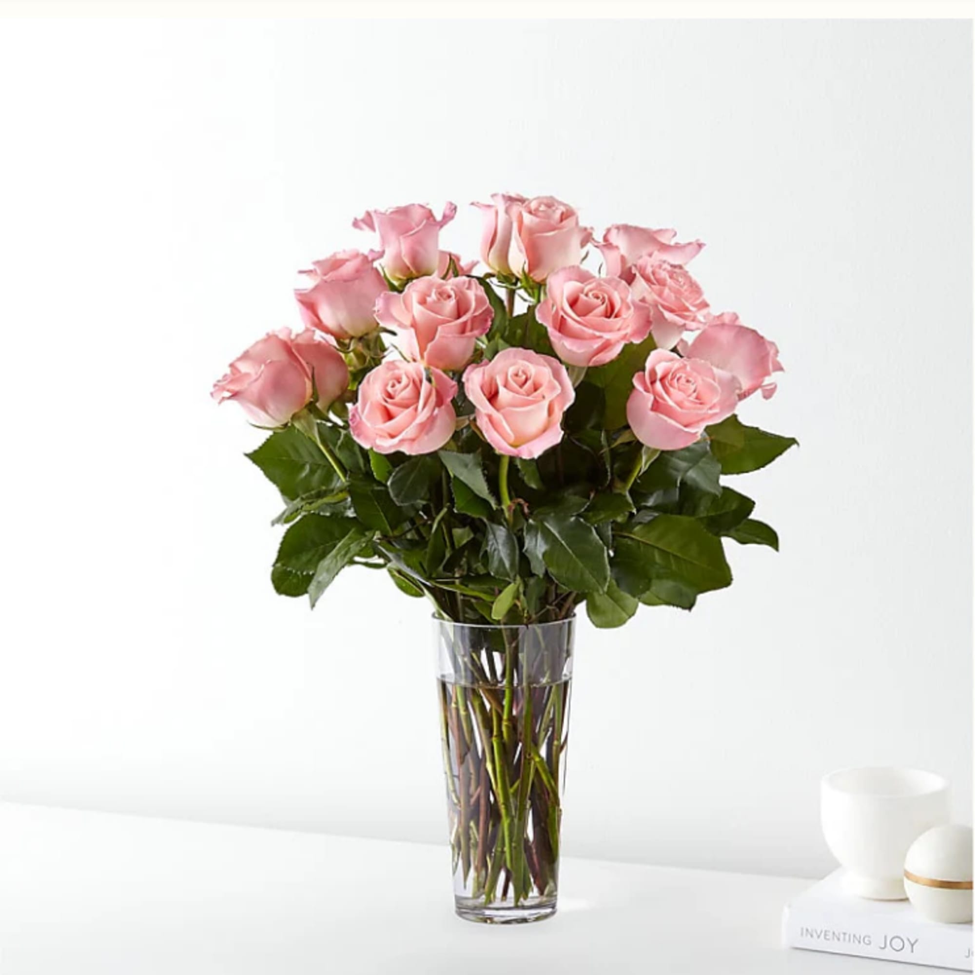 These pink roses are cheerful and fun!  Long Stemmed Pink Roses