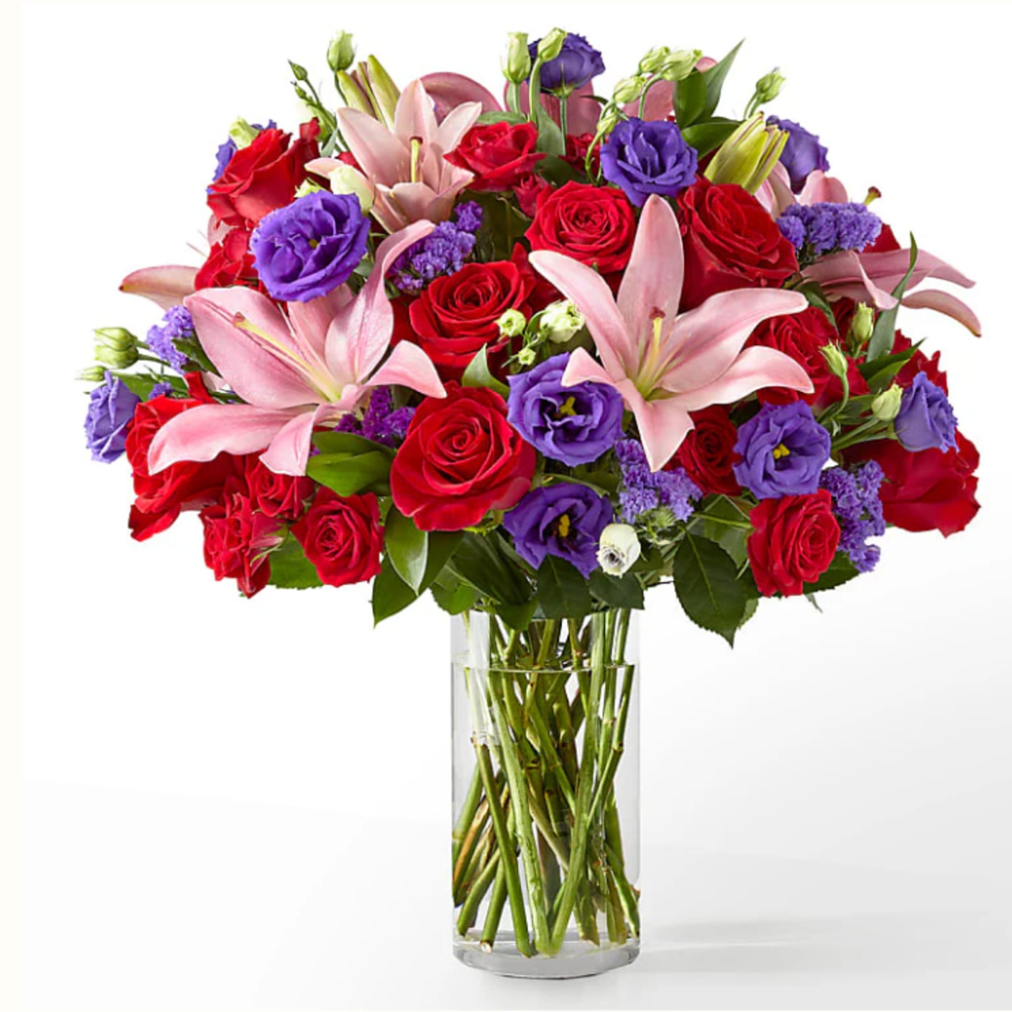 This dreamy jewel toned bouquet combines bold color and eye catching texture