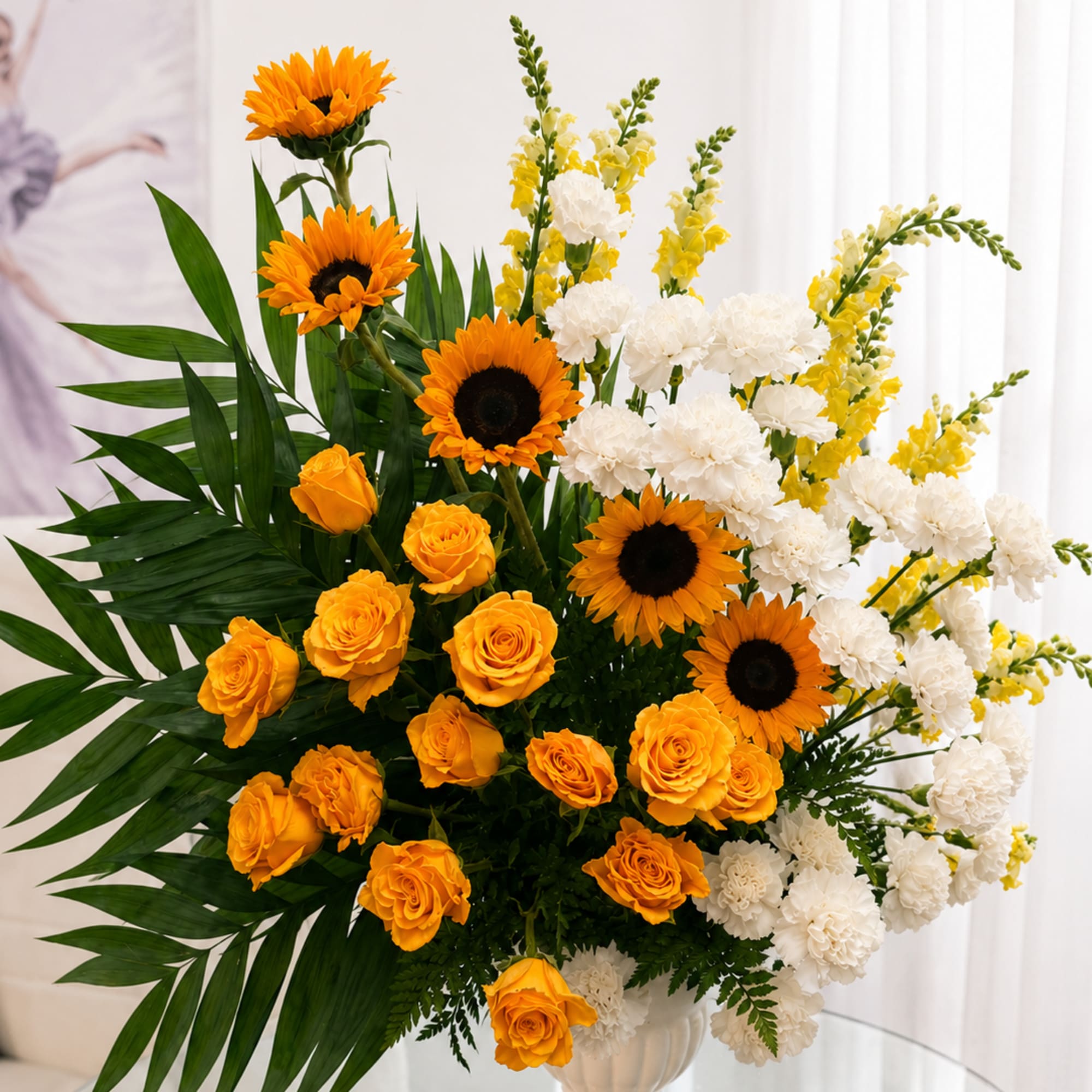 Honor a cherished life with the warm beauty of Golden Sunrise Tribute
