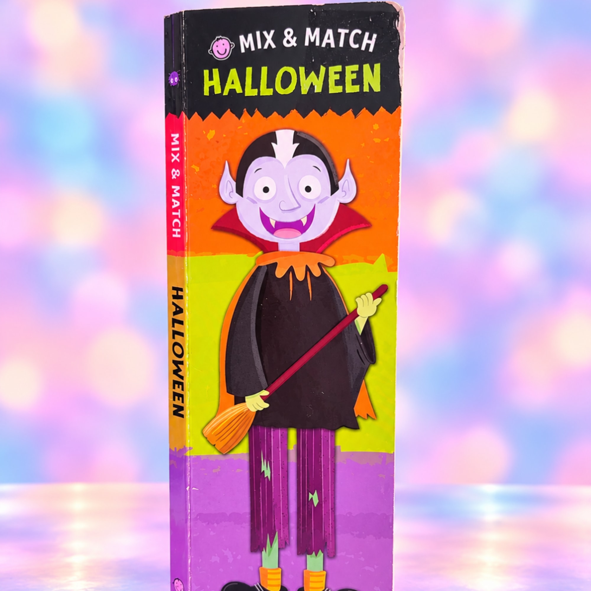 Halloween mix-and-match book with a cartoon vampire on the cover