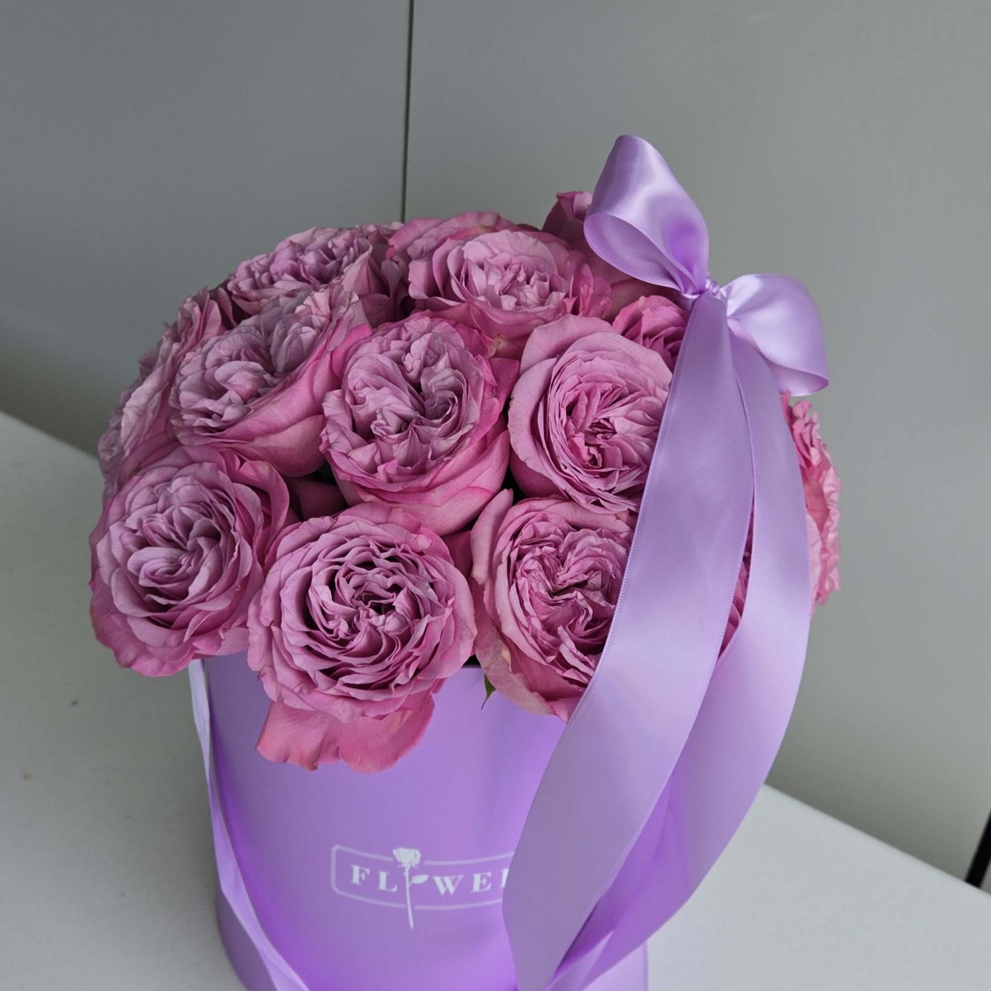 Luxury box with Peony roses 

