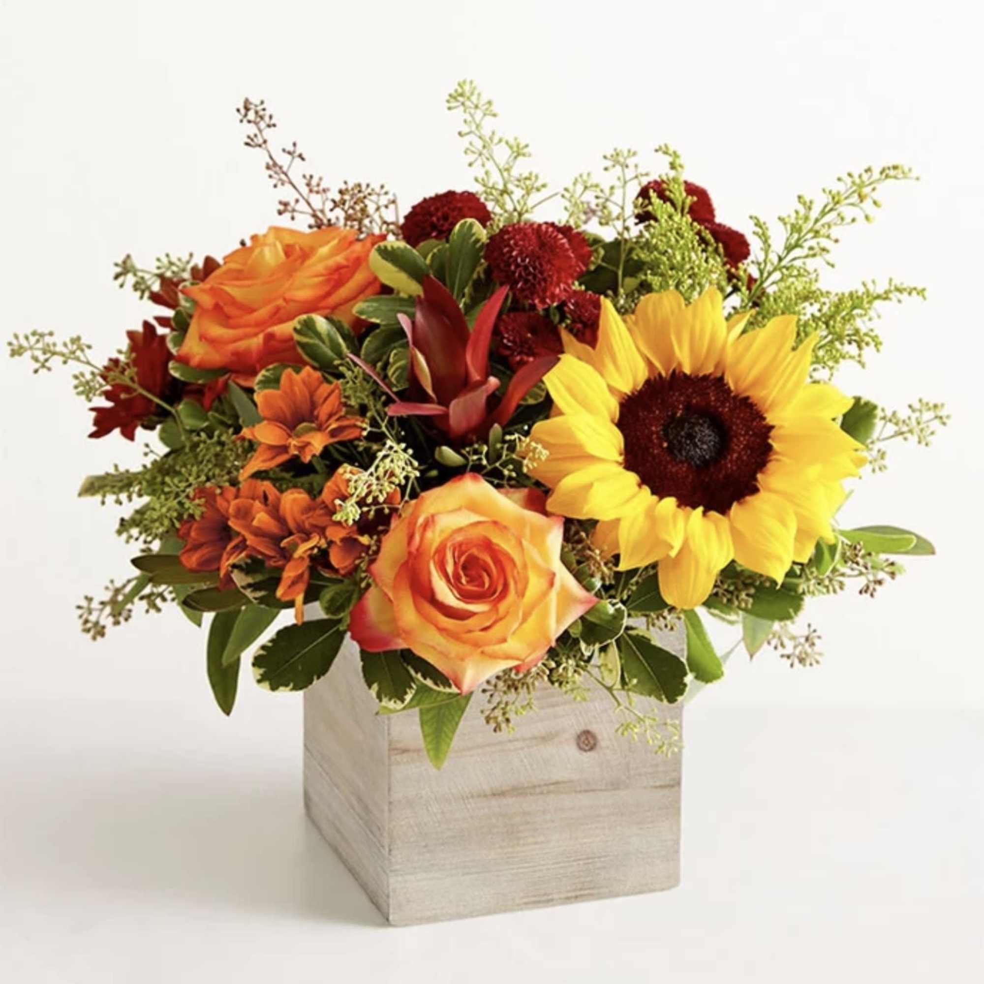 The color and charm of an autumn country harvest inspired our farmhouse-style
