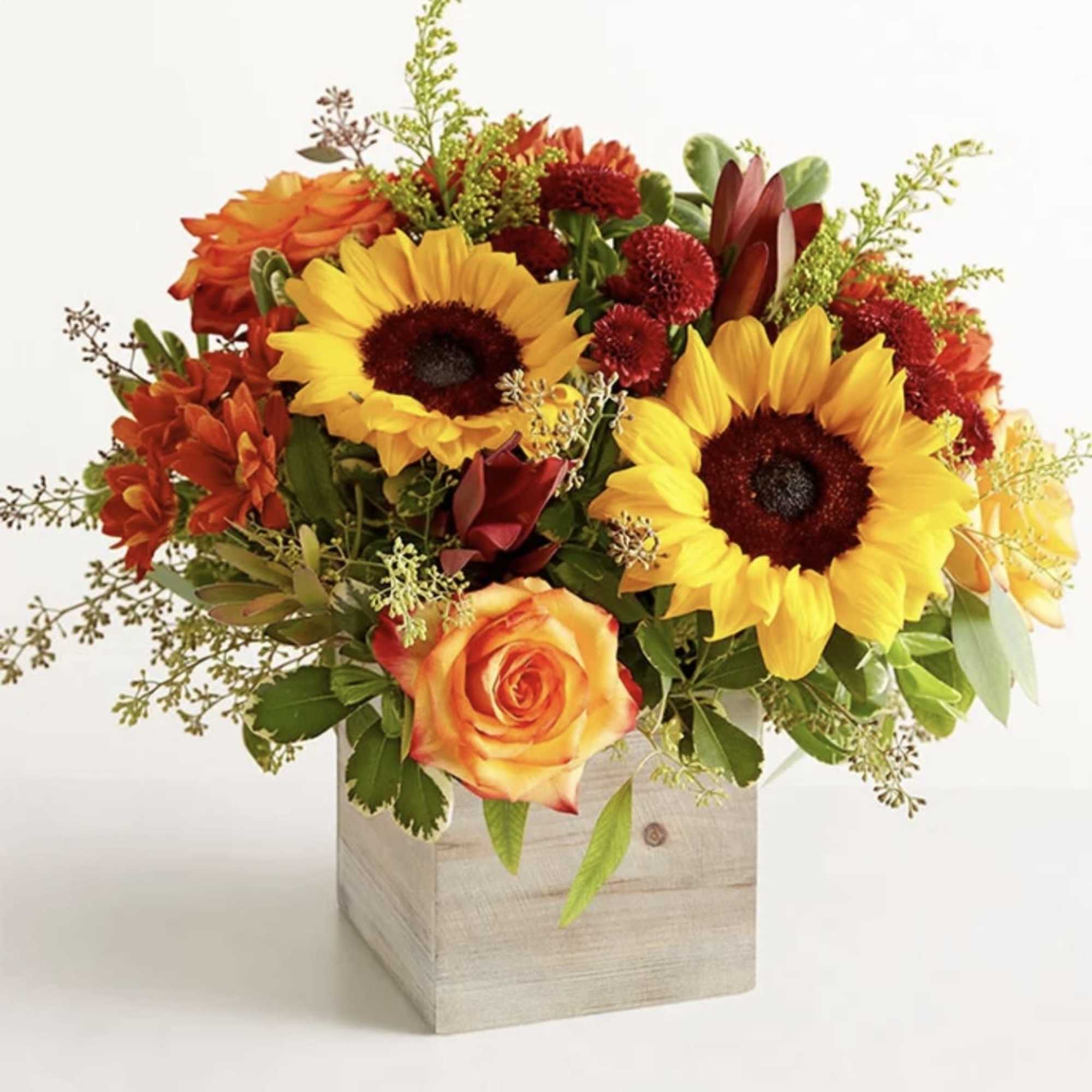 The color and charm of an autumn country harvest inspired our farmhouse-style